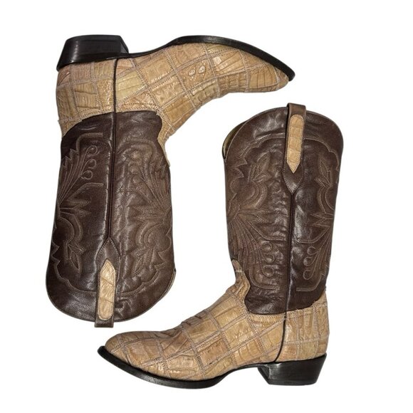 Corral Boots Exotic Alligator Inlay Cowboy Western Boots  SIZE 11 D main image 6
